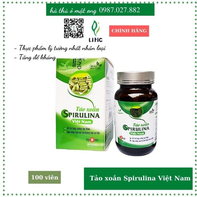 Tảo xoắn spirulina việt nam💖FREESHIP💖Tảo xoắn tăng đề kháng cho người gầy yếu , xanh xao , tiểu đường, dạ dày LITCTAO