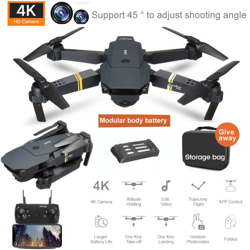 ⚡️ĐAM MÊ BAY⚡️ Flycam E58 4K Mini Drone Có Camera HD 720P WIFI