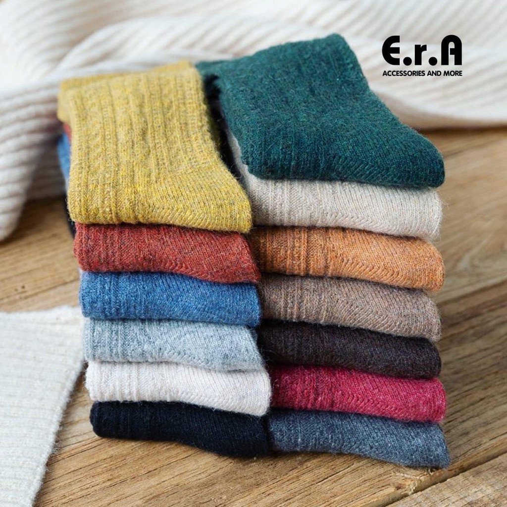 Tất Cổ Cao Cho Nữ Freesize ERASHOP 077346 - Sọc Thêu Màu Vintage, Vải Co Giãn 4 Chiều, Siêu Rẻ Đẹp