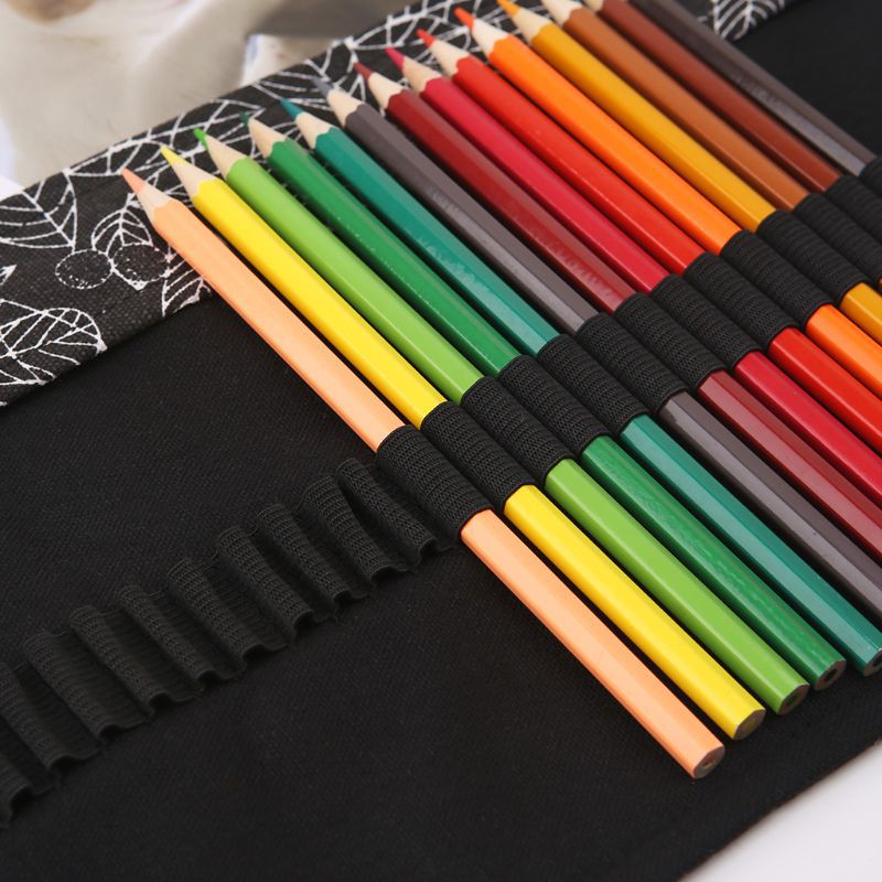 Túi Đựng Bút Chì Bằng Vải Canvas 12 / 24 / 36 / 48 / 72 Lỗ