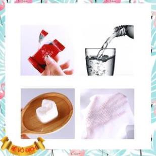 Khăn Nén,Khăn Giấy Nén Hình Viên Kẹo Hàn Quốc Đa Năng, Tiện Lợi - 1 Viên Tròn