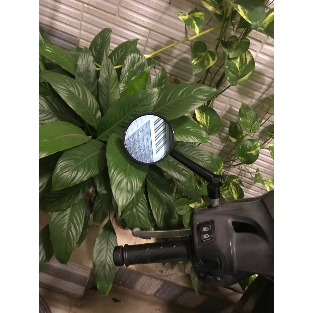 Gương chiếu hậu RIZOMA tròn gắn chân kính xe máy - gương xe máy tròn nhôm đúc CNC
