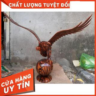Tượng đại bàng gỗ cao 65cm x rong 60cm