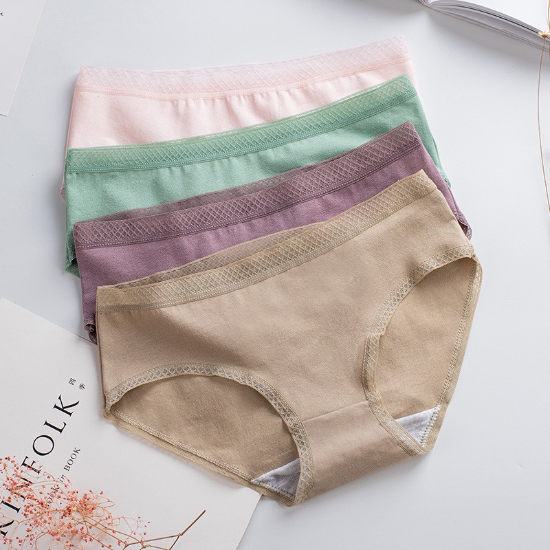 Quần Lót Nữ ❤️FREESHIP❤️ Quần Lót Nữ Cotton viền chun kẻ ô thoáng mát kháng khuẩn ôm dáng mã QL01 | BigBuy360 - bigbuy360.vn