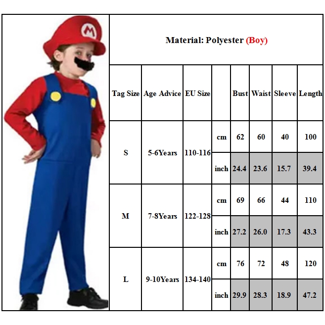 Bộ trang phục hoá trang nhân vật Mario và Luigi xinh xắn vui chơi Halloween