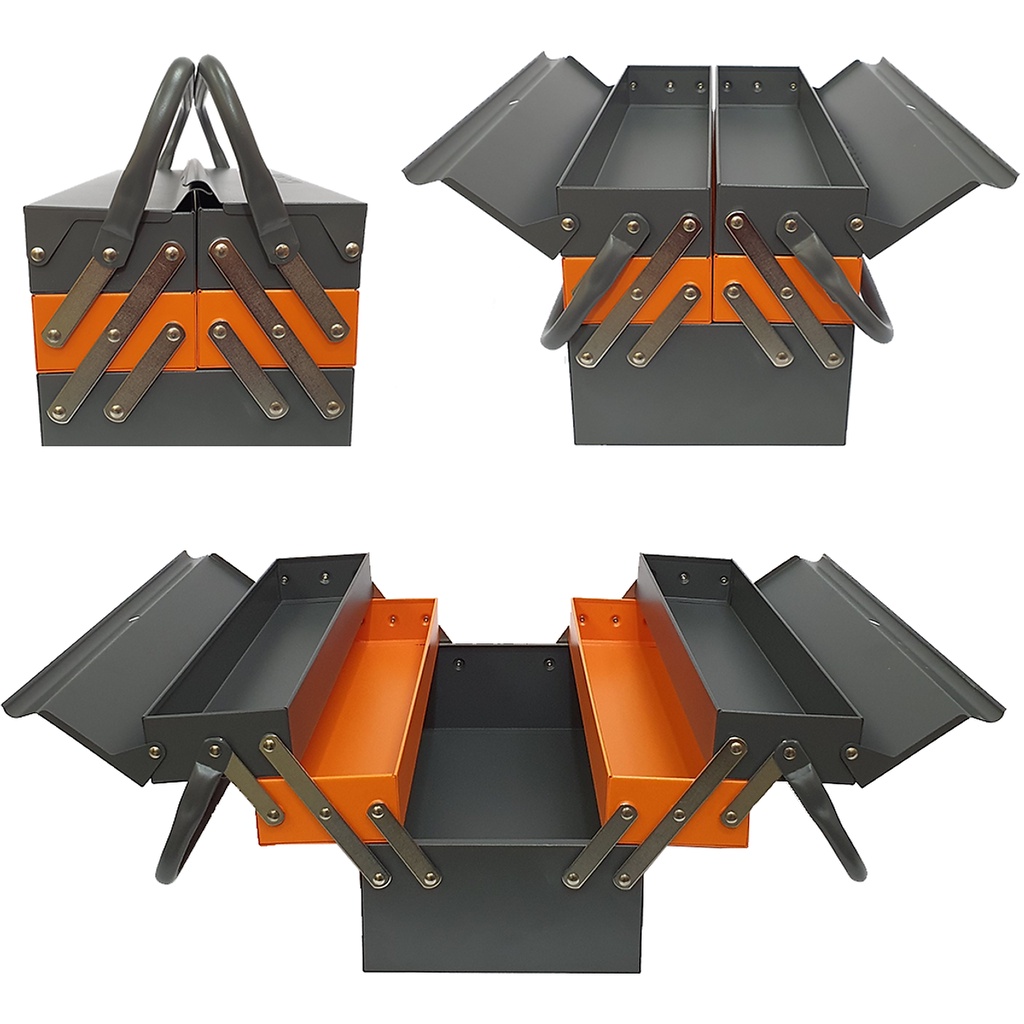 Hộp Đựng Dụng Cụ, Hộp Đựng Đồ Nghề Đa Năng Cỡ Lớn Thép Cao Cấp 3 Tầng 4 Khay 2 Tay Cầm - Có Sức Chịu Tải Lớn