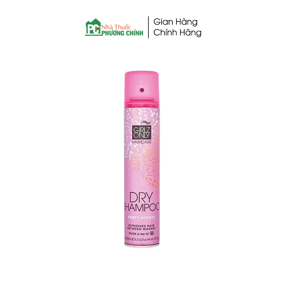 Dầu Gội Khô Girlz Only Dry Shampoo 200ml - Giúp Tóc Sạch, Bồng Bềnh, Thơm Trong &quot;Tích Tắc&quot;