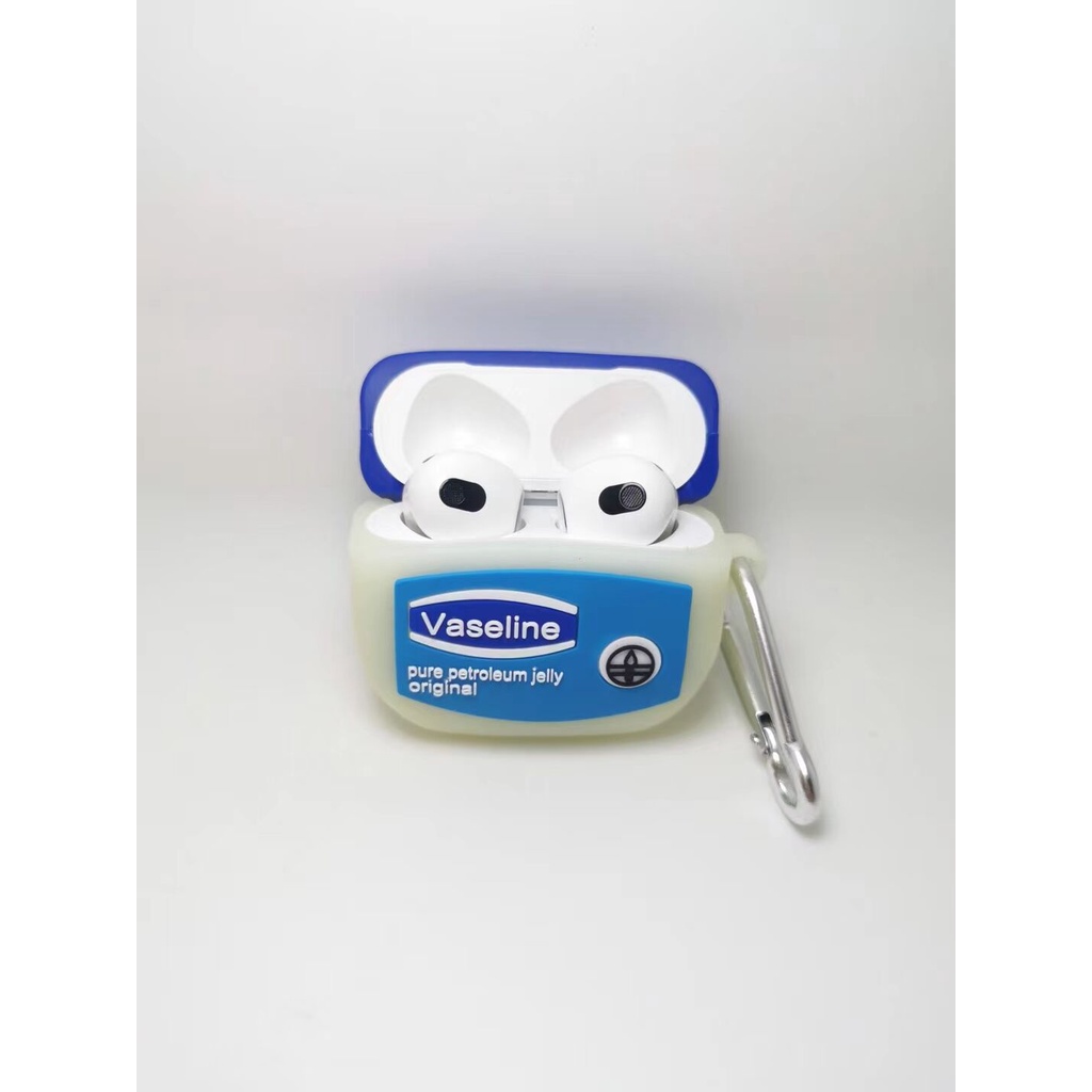 VASELINE Vỏ Bảo Vệ Hộp Sạc Tai Nghe airpods 1 2 3 pro 2 bluetooth Không Dây Chất Liệu Silicon Mềm Hình Bình Hoa Sáng Tạo