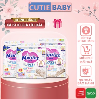 Bỉm Merries tã dán/quần nội địa nhật thêm miếng đủ size S88/M68/ L58/ M64Q/L50Q/XL44Q cho bé, trẻ em sơ sinh - Cutiebaby