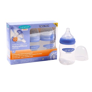 Set 3 Bình Sữa Cho Bé Lansinoh Momma 160ml (USA)