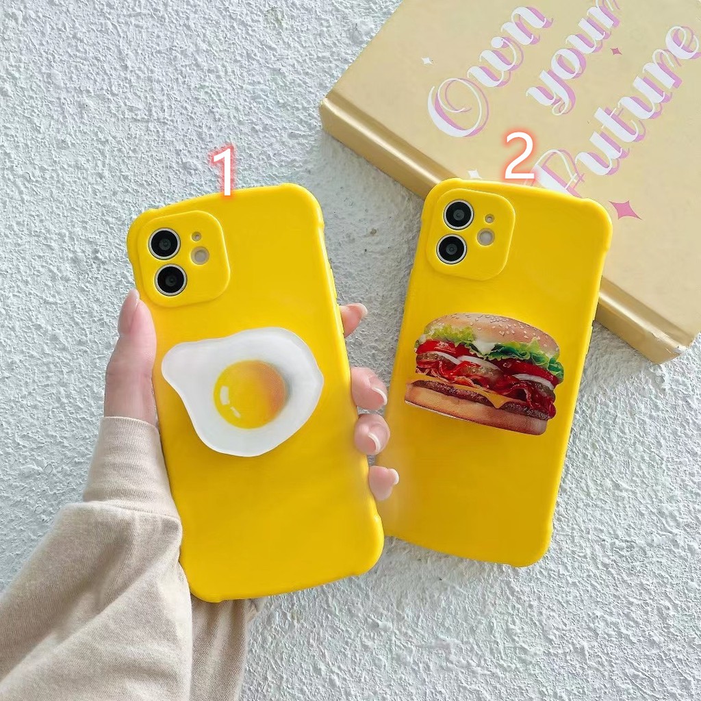 iPhone 12 Burger image mobile phone holder case or iPhone 7 7plus 8 8Plus SE2 11 11PRO 11PROMAX 12MINI 12PRO 12PROMAX X XR XS XSMAX tpu soft case