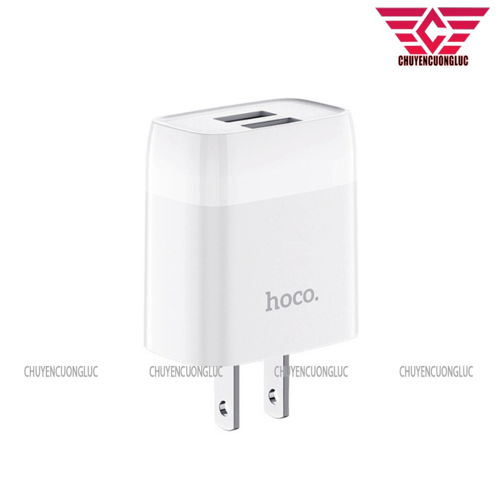 Cóc sạc nhanh 2 cổng cho iphone, android - Hoco c73 - tặng kèm dây sạc iphone