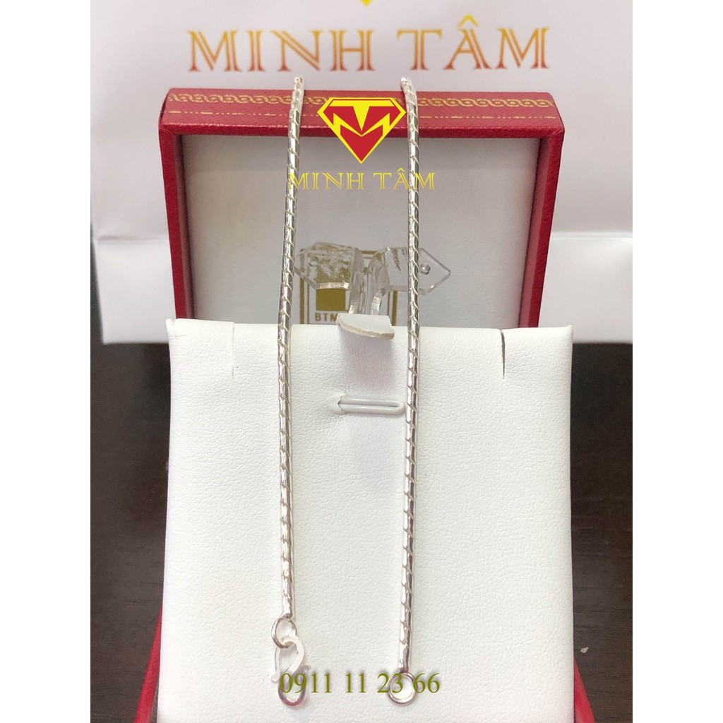 Dây chuyền nam bạc ta Minh Tâm Jewelry dây phay khoá chữ S