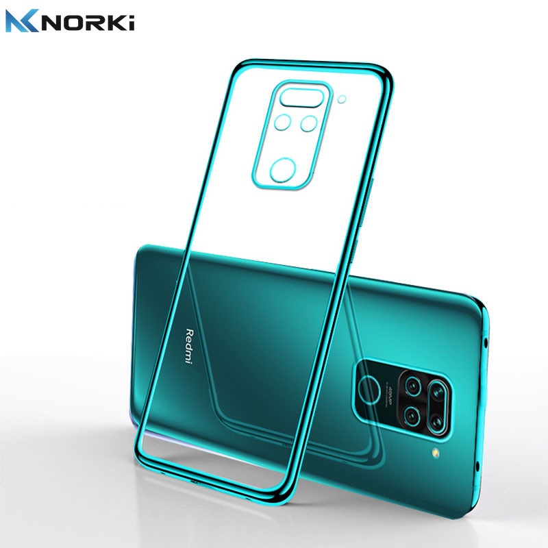 Ốp Điện Thoại Silicone Mềm Trong Suốt Viền Mạ Màu Cho Xiaomi Redmi Note 12 12Pro 9 9S 9Pro Max 8 8Pro