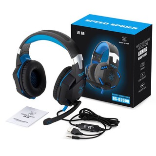 [1 Jack 3.5] Tai Nghe Chụp Tai Học Tiếng Anh, Chơi Game Có Mic - Âm Thanh Trong Dùng Được Cho Điện Thoại (Mầu Xanh Đen)