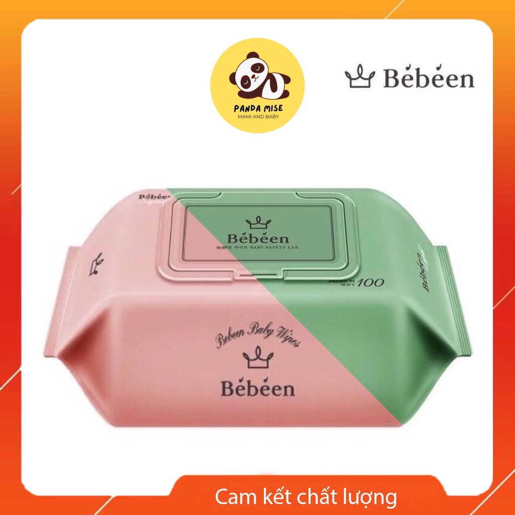 Khăn giấy ướt BeBeen Light nội địa Hàn bịch 100 tờ không mùi an toàn cho trẻ sơ sinh( có 2 màu xanh, hồng)