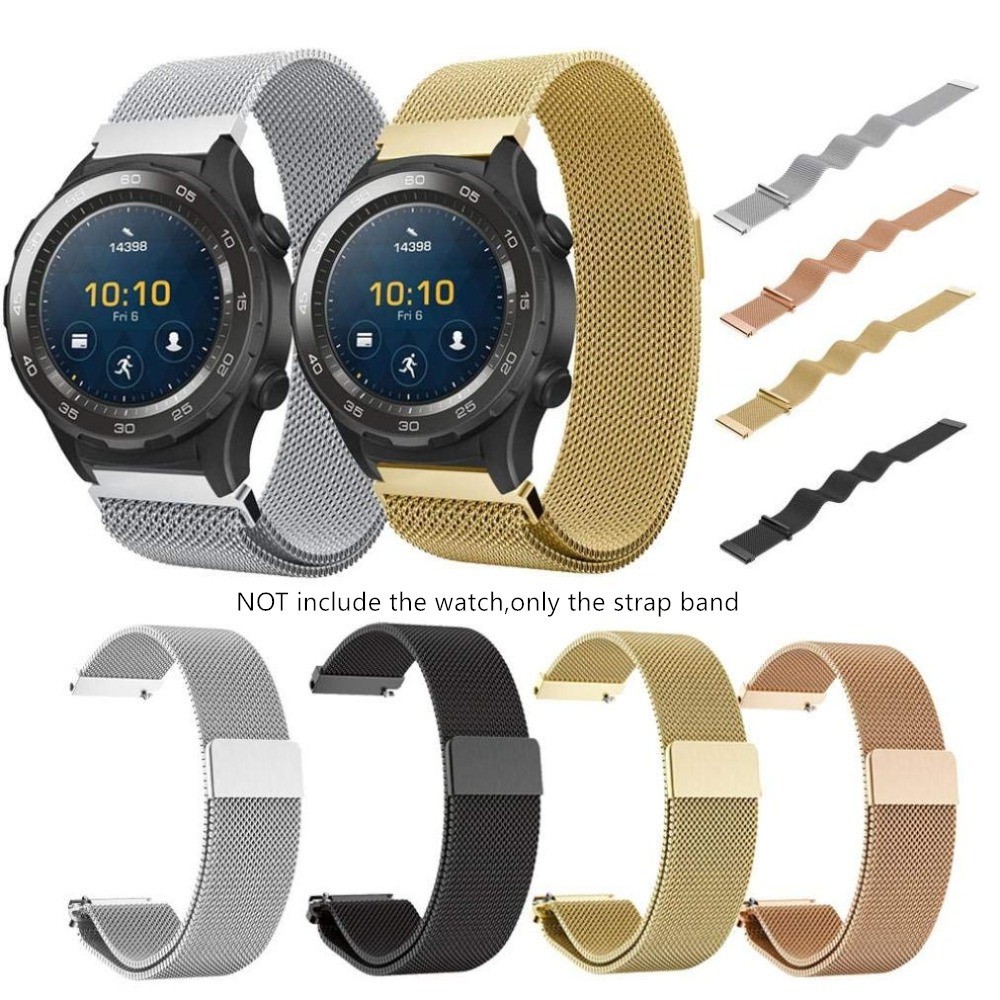 Dây đeo lưới inox cá tính 20/22mm cho đồng hồ Huawei Watch 2/ Huawei Watch 2 Classic