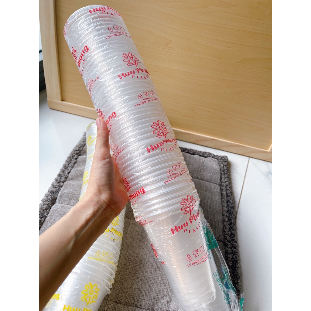 Ly nhựa dùng 1 lần -  cây 50 cái đủ size từ 140ml - 800ml - Hữu Phong, Phú Mỹ Toàn