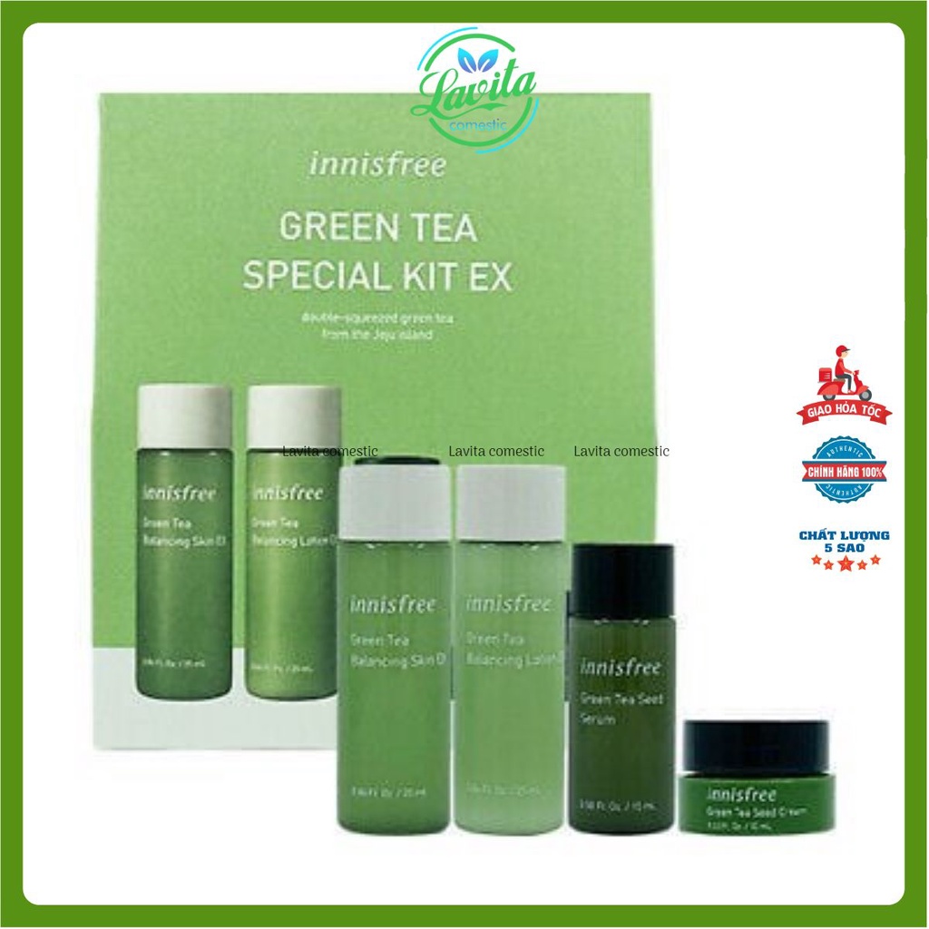 Set trà xanh 4 món Innisfree / Green Tea Special Kit EX (4 Sản Phẩm) [NEW 2019]