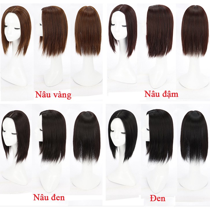 Tóc giả che hói 35cm Koty Beauty tóc giả hai mái phủ hói tơ cao cấp