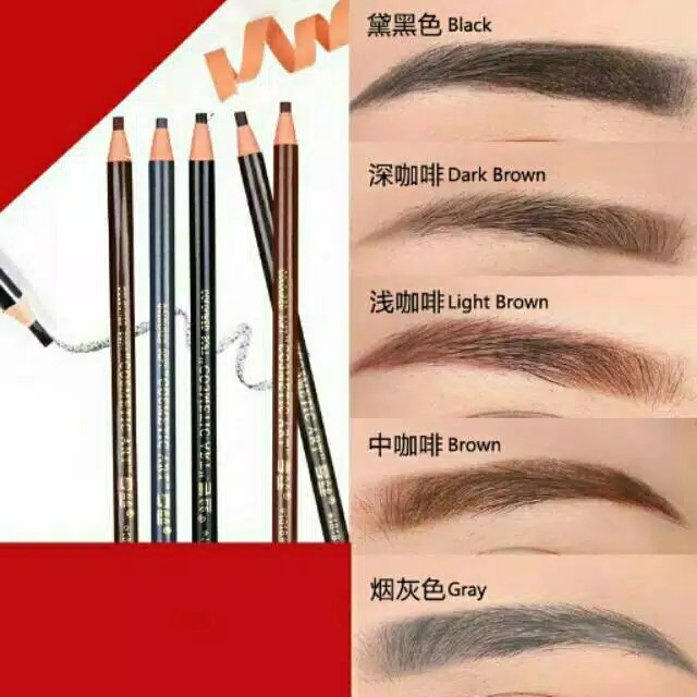 (Hàng Mới Về) Set 12 Chì Kẻ Lông Mày 100% Chính Hãng Hengsi