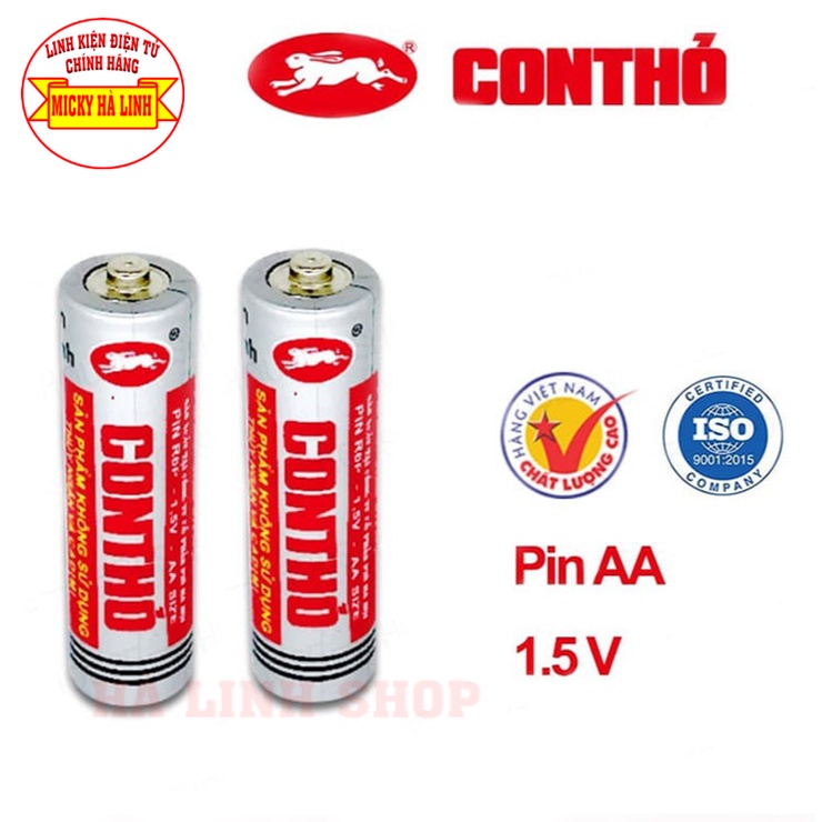 2 VIÊN PIN AA CON THỎ Loại Lớn 2A  An toàn bền vững - Đạt tiêu chuẩn IS0 9001