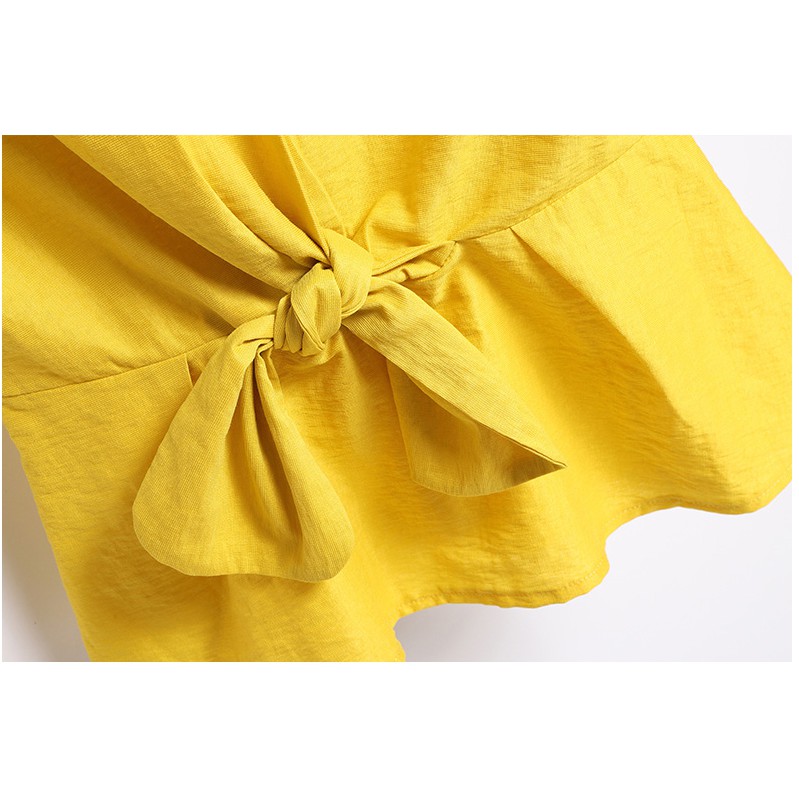 [Mã WARUN10 giảm 10K đơn 99K] Áo Kiểu Nữ Thắt Nơ Chất Đũi | BigBuy360 - bigbuy360.vn