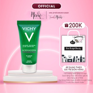VICHY - Sữa Rửa Mặt Vichy Dạng Gel Cho Da Dầu - Mụn Giúp Làm Sạch Sâu Và Giảm Bã Nhờn Normaderm Phytosolution Gel 50ml