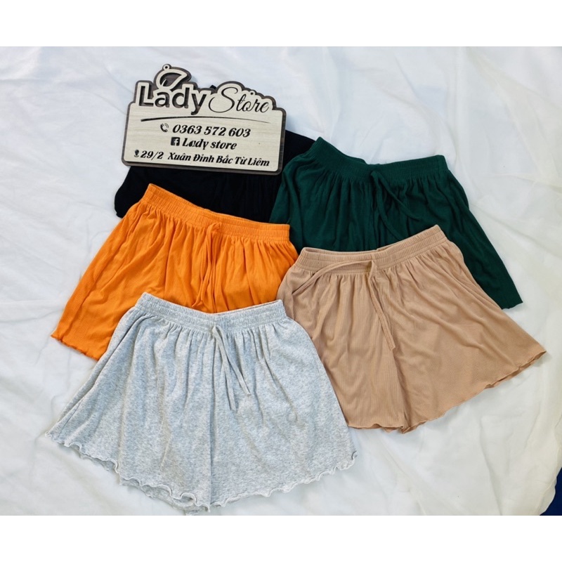 Quần short thun xoè cạp cao chun, quần ngủ chất liệu cotton co giãn thoải mái bigsize 82 cân
