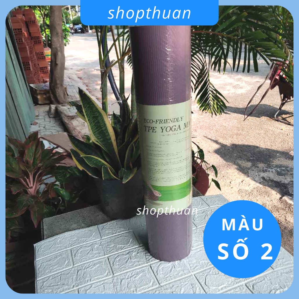 Thảm tập Yoga 2 lớp chất liệu TPE cao cấp dày 6mm