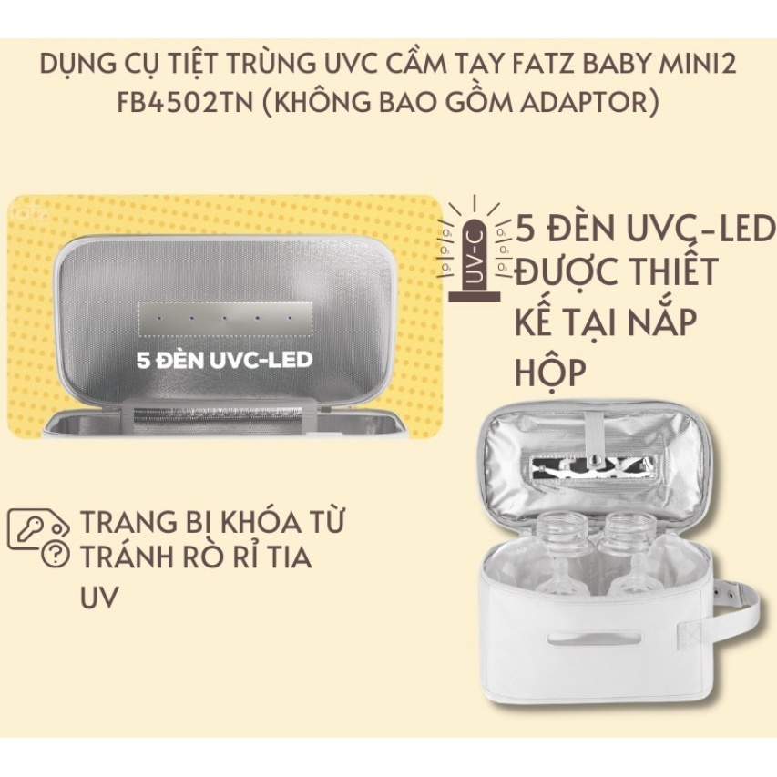Hộp tiệt trùng UVC Led cầm tay Mini 2 FATZ FATZBABY - FB4502TN / không bao gồm Adaptor - BH 12 THÁNG