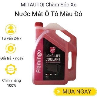 Nước làm mát ô tô động cơ mát máy xe hơi màu Đỏ thương hiệu Flamingo cao cấp can 5L Mitauto