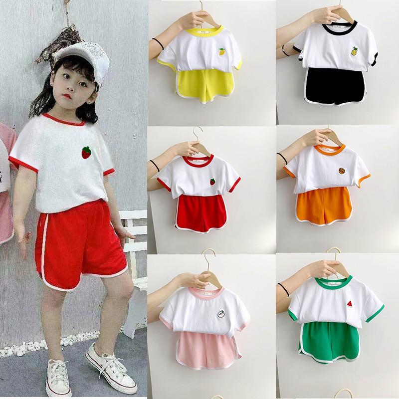 Set Áo Thun Tay Ngắn &amp; Quần Short Thể Thao Short Cho Bé