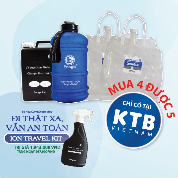 Combo Bình đựng nước du lịch Enagic - KANGEN KTB VN