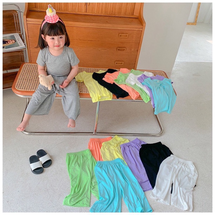 Bộ Quần Áo Trẻ Em Minky Mom Multi Korea Quần Ống Rộng Nhiều Màu Cho Bé Chất Thun Lạnh Siêu Mềm Mịn Mát