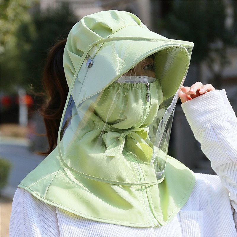 Mũ Nón Chắn Giọt Bắn Trong Suốt Chống Dịch, Chống Khói Bụi, Chống Nắng Thời Trang Cao Cấp
