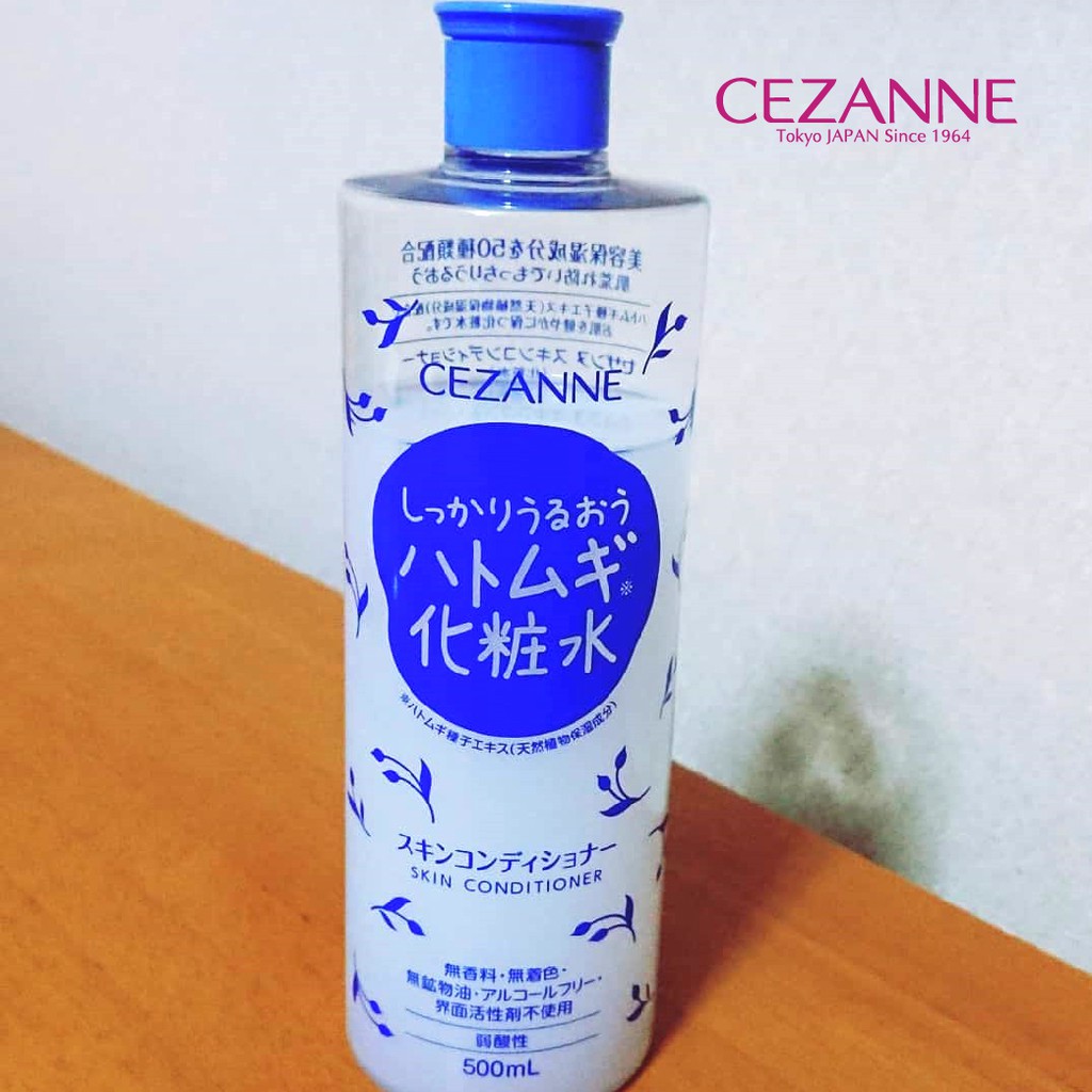 Nước hoa hồng dưỡng ẩm Cezanne Skin Conditioner Nhật Bản làm sạch, se khít lỗ chân lông 500ml
