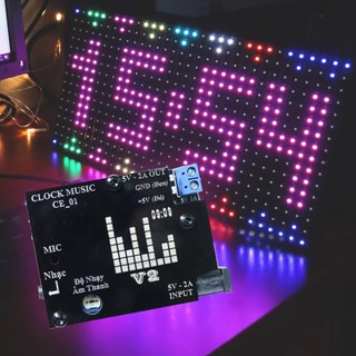 Mạch Đồng Hồ Matrix Clock Music