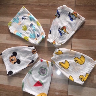 Set 10 quần đùi cotton giấy cho bé trai và bé gái 3-12kg