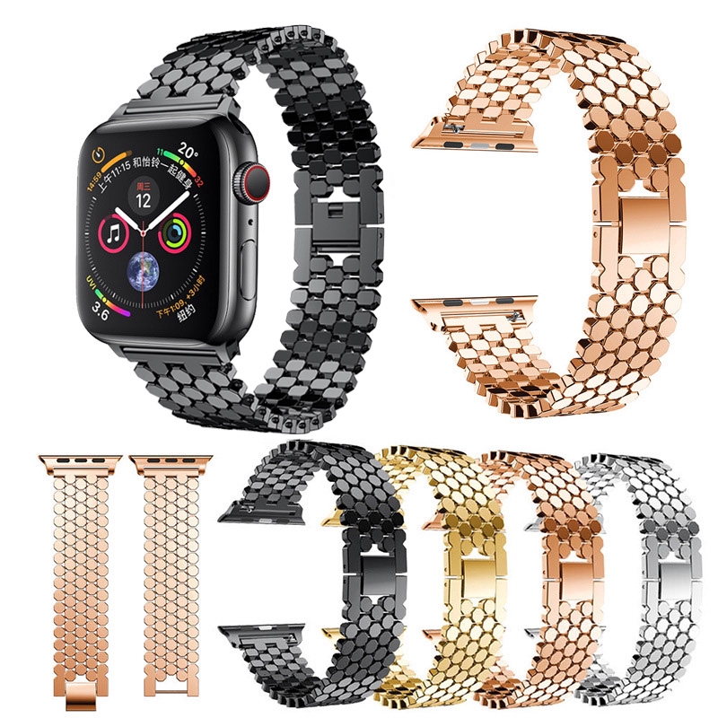 Dây Đeo Tay Bằng Thép Không Gỉ Cho Đồng Hồ Thông Minh Apple Watch 1 2 3 4 5