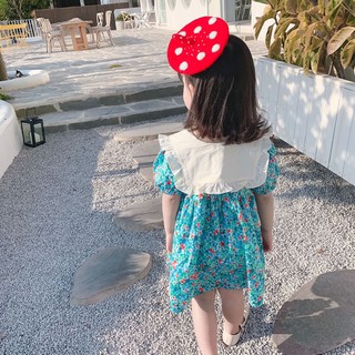 Váy bé gái hoa nhí xanh ( hàng Quảng châu )