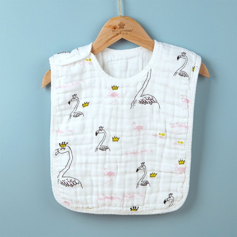 Khăn Lau Nước Bọt Chất Liệu Cotton Gạc Mềm In Họa Tiết Hoạt Hình Cho Bé Sơ Sinh