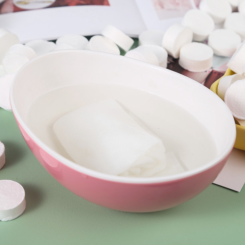 Bộ 500 Khăn Giấy Cotton Mềm Dạng Nén Dùng Một Lần