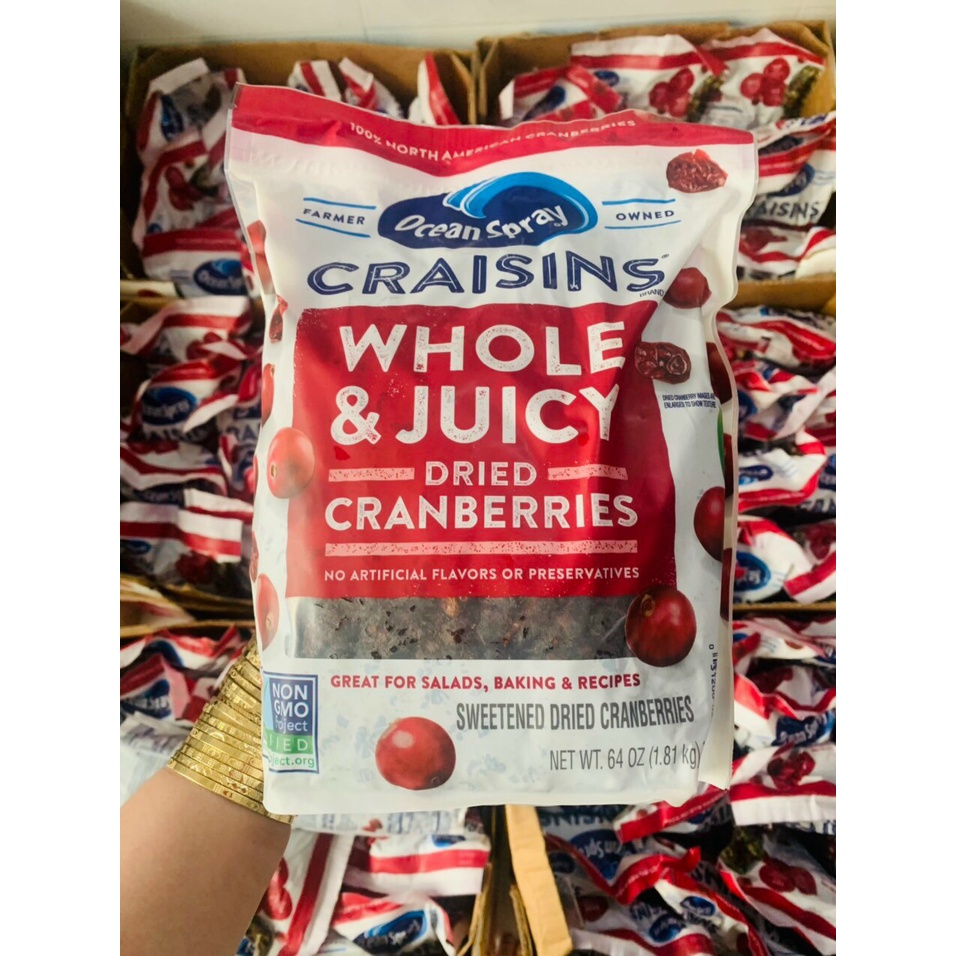 [DATE MỚI] Quả Nam Việt Quất Craisins Sấy Khô Ocean Spray Craisins Whole Dried Cranberries (CHUẨN USA)