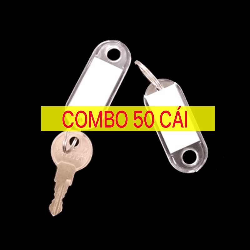 COMBO 50 bảng tên kèm móc chìa khoá tiện dụng cho người hay quên, nhà hàng, khách sạn, homestay... 50B1249