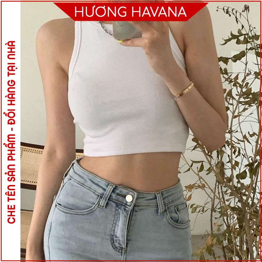 Áo ba lỗ croptop chất thun tăm co giãn 4 chiều ôm form siêu xinh Havana FA08