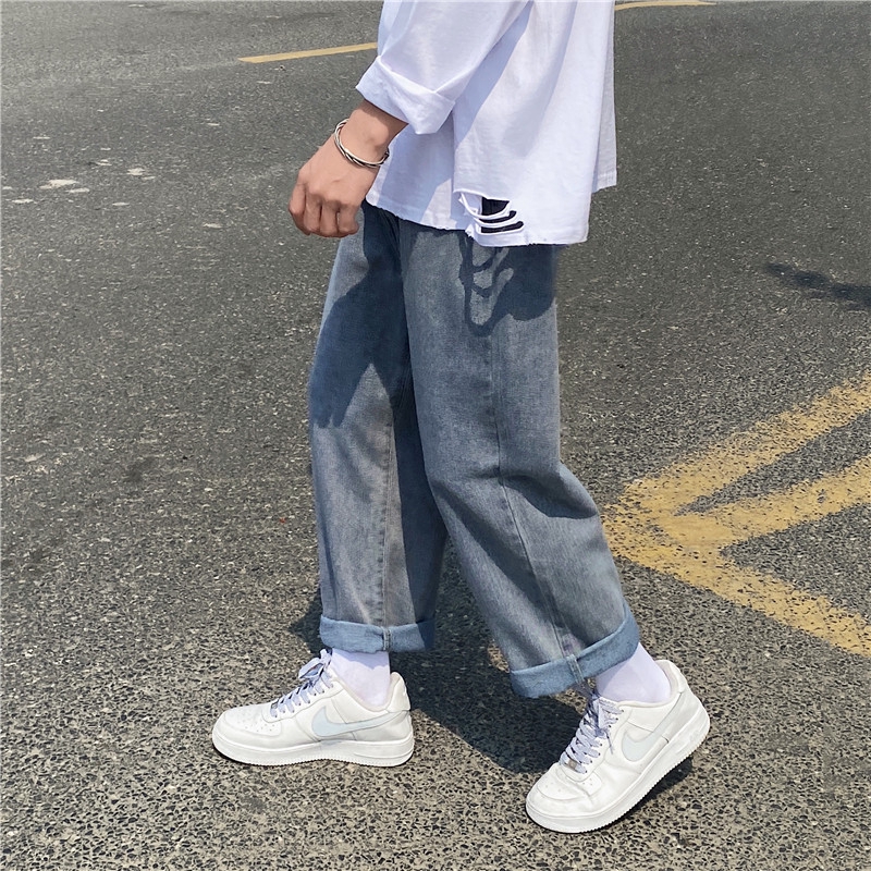 Quần jean dài ống suông màu sáng Tf2 cá tính cho nam | BigBuy360 - bigbuy360.vn