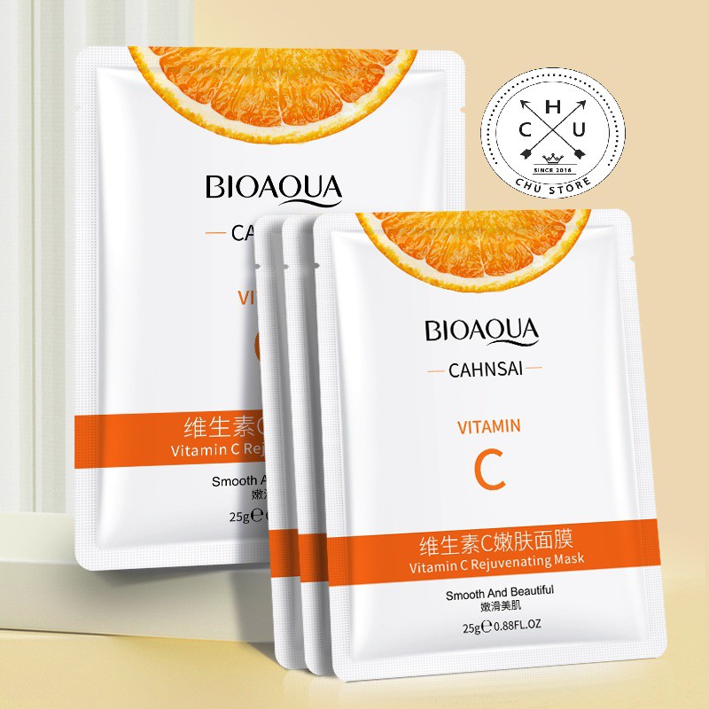 (Bán Buôn Sỉ) Mặt Nạ Vitamin C Cấp Ẩm Dưỡng Thải Độc, Trắng Da Chiết Suất Cam Vàng Bioaqua Mn79 | BigBuy360 - bigbuy360.vn