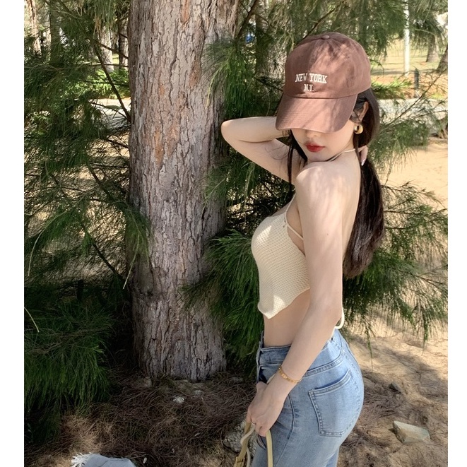 Áo hai dây QADCOL ôm dáng hở cổ quyến rũ cho nữ