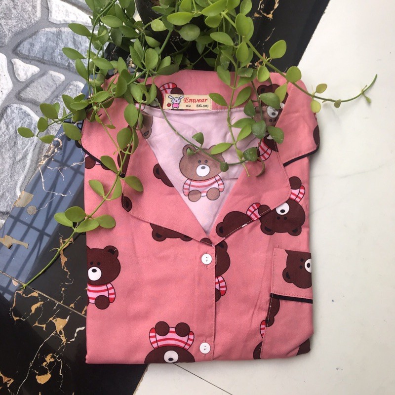 Bộ Pijama Kate Thái 65-85kg - Bộ đùi mềm mịn không nhăn